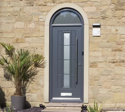 Anthracite grey composite front door